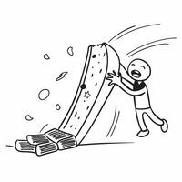 Person with Money Shower concept as A person enjoying a shower of money set against a blank background with ample space for text or design elements symbolizing joy and financial su Cleans vector