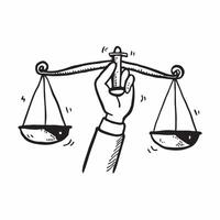 Person with Money Scales concept as A person holding scales balanced with money set against a blank background providing space for text or graphics symbolizing financial balance an Cleans vector