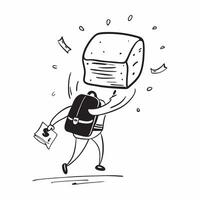 Person with Money Backpack concept as A person with a backpack overflowing with money set against a blank background with ample space for text or design elements symbolizing wealth Cleans vector