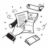 Person with Magic Scroll and Floating Documents concept as A person holding a magic scroll with floating documents set against a Cleans background providing space for text or graphi Cleans vector