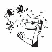 Person with Magic Clipboard and Floating Checklists concept as A person holding a magic clipboard with floating checklists set against a blank background offering space for text or Cleans Set 2 vector