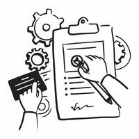 Person with Clipboard and Tools for Maintenance Service concept as A person holding a clipboard and tools set against a Cleans background offering space for text or graphics symboli Cleans Set 3 vector