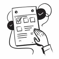 Person with Clipboard and Detailed Service Tracking concept as A person holding a clipboard ensuring detailed service tracking set against a Cleans background with space for text or Cleans vector