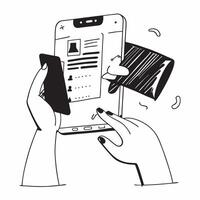 Person Using Mobile Banking to Split Bill concept as A person using a mobile banking app on their smartphone to split a bill with a Cleans background providing space for text or des Cleans vector
