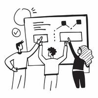 Person leading a brainstorming session with whiteboard and markers with copy space concept as A person leading a brainstorming session with a whiteboard and markers symbolizing ex Cleans vector