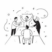 People with Sparkling Meeting Rooms and Happy Smiles concept as A group of people in sparkling meeting rooms with happy smiles set against a whimsical background offering ample spa Cleans vector