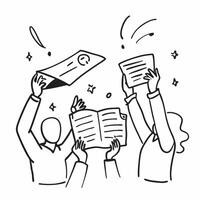 People with Sparkling Employment Letters and Happy Smiles concept as A group of people holding sparkling employment letters with happy smiles set against a whimsical background off Cleans vector