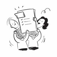People with Glowing Meeting Documents and Happy Faces concept as A group of people holding glowing meeting documents with happy faces set against a dreamy background offering ample Cleans vector