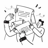 People with Glowing Employment Contracts and Joyful Expressions concept as A group of people holding glowing employment contracts with joyful expressions set against a fantastical Cleans vector