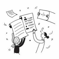 People with Enchanted Job Applications and Beaming Faces concept as A group of people holding enchanted job applications with beaming faces set against a fantastical background off Cleans vector