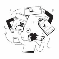 People with Certificates and Laptops concept as Business professionals holding certificates and using laptops set against a dreamy background offering ample space for text or graph Cleans vector