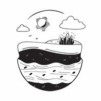 Parched Earth and Flourishing Farm concept as A view showing parched earth and a flourishing farm set against a dreamy background offering ample space for text or graphics symboliz Cleans vector