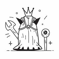 Overlord with Scepter and Throne concept as An image of an overlord with a scepter and throne set against a whimsical background offering ample space for text or graphics symbolizi Cleans vector