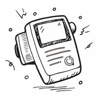 Pager with Obsolete Certificate and Communication Device concept as A pager with an obsolete certificate and communication device set against a dreamy background offering ample spa Cleans Set 2 vector