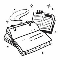 Organizer with Calendar and Notebook concept as An organizer using a calendar and a notebook set against a dreamy background offering ample space for text or graphics symbolizing o Cleans vector