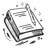 Notebook and Crayons concept as An icon of a notebook and crayons set against a Cleans background offering ample space for text or graphics symbolizing creativity and the joy of lea Cleans vector