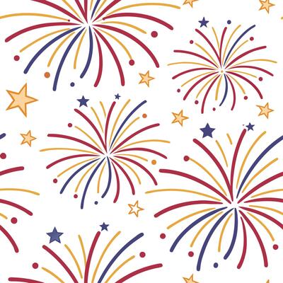 New Year fireworks seamless tile pattern with vibrant colors and sparkling effects for celebratory decor concept as Vibrant fireworks and sparkling effects arranged seamlessly to c Cleans