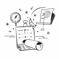 Morning Planning and Evening Reflection concept as A view of morning planning and evening reflection set against a whimsical background offering ample space for text or graphics sy Cleans vector