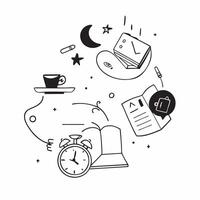 Morning Routine and Evening Unwind concept as A view of morning routine and evening unwind set against a whimsical background offering ample space for text or graphics symbolizing Cleans vector