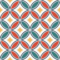 Moroccan geometric patterns and colorful tiles seamless tile pattern with vibrant accents concept as Vibrant accents highlight Moroccan geometric patterns intertwined with colorful Cleans vector