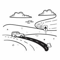 Morning Drive and Evening Wind Down concept as A view of morning drive and evening wind down set against a whimsical background offering ample space for text or graphics symbolizin Cleans vector