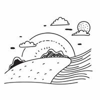 Morning and Evening Hillside concept as A timelapse view of a hillside in the morning and evening set against a dreamy background offering ample space for text or graphics symboliz Cleans vector
