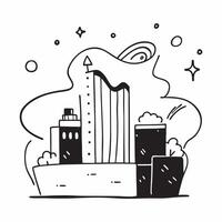 Morning and Night Cityscape concept as A timelapse view of a cityscape in the morning and at night set against a whimsical background offering ample space for text or graphics symb Cleans vector