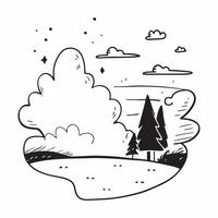 Morning and Evening Forest concept as A timelapse view of a forest in the morning and evening set against a dreamy background offering ample space for text or graphics symbolizing Cleans vector