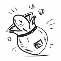 Money bag icon with copy space on a white background concept as A image of a money bag icon with generous copy space on a white background ideal for financial and wealth the Cleans vector
