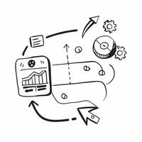 Modern digital transformation icon with copy space for business presentations concept as A modern digital transformation icon design with generous copy space perfect for enhancing Cleans vector