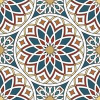 Middle Eastern geometric patterns and mosaics seamless tile pattern with intricate designs and rich colors for exotic decor concept as Intricate geometric patterns and rich colored Cleans vector