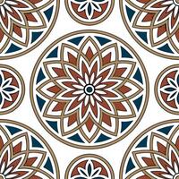 Middle Eastern Geometric Patterns seamless tile pattern with rich colors and traditional designs for exotic decor concept as Rich colored Middle Eastern geometric patterns arranged Cleans vector