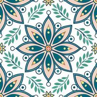 Mexican Talavera floral patterns and vibrant colors seamless tile design with traditional motifs concept as Traditional motifs with Mexican Talavera floral patterns and vibrant col Cleans vector