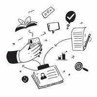 Media Specialist with Fact Check Tool and Truth Icon concept as An image of a media specialist with a fact check tool and truth icon set against a dreamy background offering ample Cleans vector