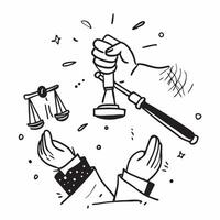 Mediator with Gavel and Peace Symbol concept as An image of a mediator with a gavel and peace symbol set against a whimsical background offering ample space for text or graphics sy Cleans vector