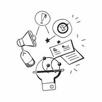 Marketing symbol with space for text and icons on a white background concept as A versatile marketing symbol featuring space for both text and icons on a Cleans white background per Cleans vector