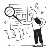 Marketer with Target and Report concept as A marketer holding a target and a report set against a dreamy background offering ample space for text or graphics symbolizing targeted m Cleans vector