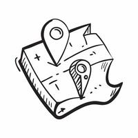 Map icon with copy space on a white background concept as A image of a map icon with ample copy space on a white background perfect for navigation and travel themed visuals Cleans Set 2 vector