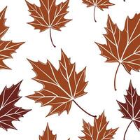 Maple leaf seamless tile pattern with various shades of red and brown for elegant autumn interiors concept as Elegant red and brown maple leaves arranged seamlessly for sophisticat Cleans vector