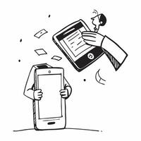 Man Transferring Money Using App concept as A man transferring money using a mobile banking app set against a plain background with space for text or design elements in Photo Stoc Cleans vector