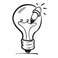 Lightbulb icon with copy space on a white background concept as A image of a lightbulb icon with ample copy space on a white background perfect for showcasing business ideas Cleans vector