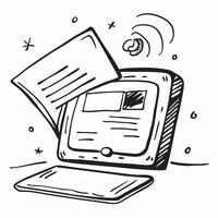 Laptop icon with copy space on a blue background concept as A image of a laptop icon with generous copy space on a blue background ideal for business technology and work the Cleans Set 2 vector