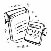 Laptop and Coding Book concept as An icon of a laptop and a coding book set against a Cleans background offering ample space for text or graphics symbolizing the integration of tech Cleans vector