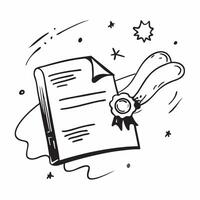 Laboratory Notebook with Certificate and Seal concept as A laboratory notebook with a certificate and a seal set against a dreamy background offering ample space for text or graphi Cleans vector