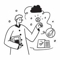 Laboratory Safety Officer with ISO Badge and Safety Protocols concept as A laboratory safety officer holding an ISO badge and safety protocols set against a dreamy background offer Cleans vector