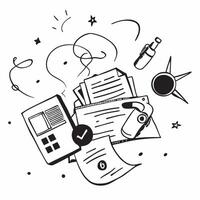 Journalist with Press Pass and Fact Check Tool concept as An image of a journalist with a press pass and fact check tool set against a dreamy background offering ample space for te Cleans vector