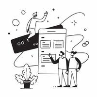 IT Team with Servers and Monitors concept as An IT team working with servers and monitors set against a dreamy background offering ample space for text or graphics symbolizing IT m Cleans vector