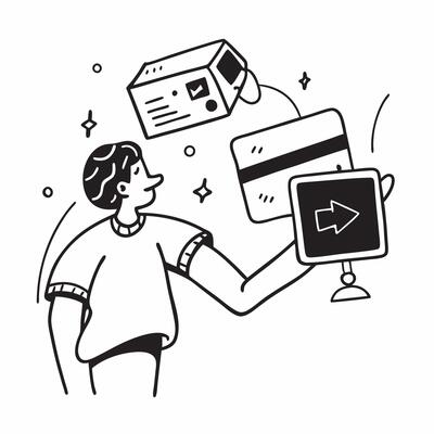 Individual with a camera and live streaming software overlay symbolizing live streaming marketing with copy space concept as An individual blended with a camera and live streaming Cleans