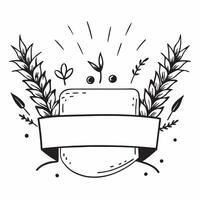 Festive border frame with wheat stalks and apples with copy space concept as A border frame featuring wheat stalks and apples symbolizing the abundance of Thanksgiving with ample Cleans vector