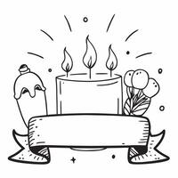 Festive border frame with pumpkins and candles with copy space concept as A border frame featuring pumpkins and candles symbolizing the festive nature of Thanksgiving with ample b Cleans vector